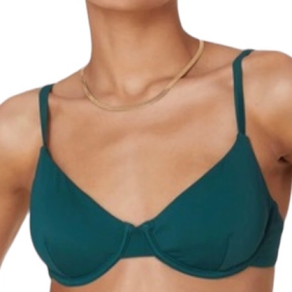 Mindy & Andie Swim The Bermuda Bikini Top Dragonfly Green Size L - Picture 10 of 10